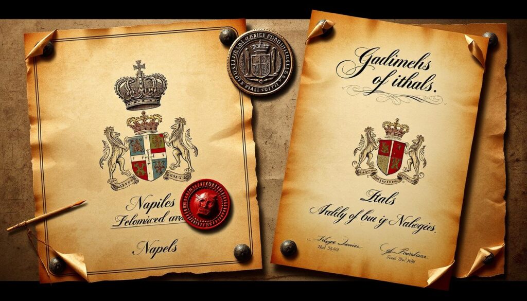 Documenti storici stemma Napoli Documenti storici stemma Napoli
